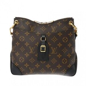 Louis Vuitton Monogram Odeon NM Brown Noir Black Canvas Shoulder Bag